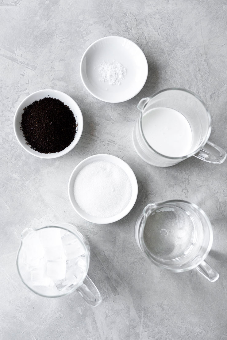 Iced Coffee with Sweet Cream Froth Ingredients