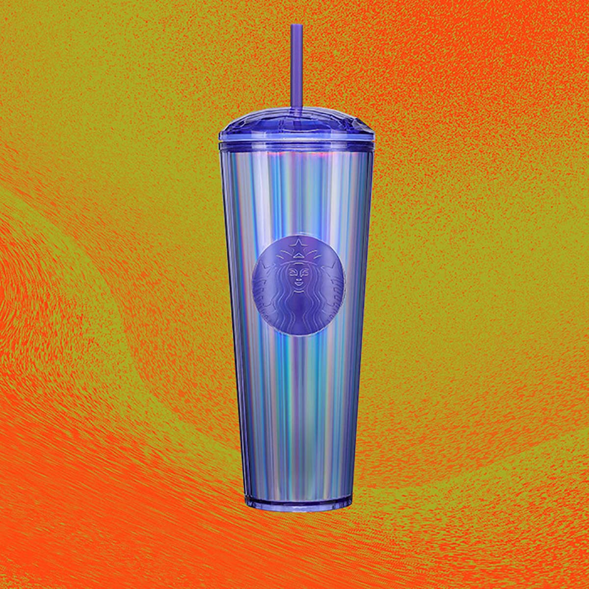 Starbucks Periwinkle Kaleidoscope Cold Cup.
