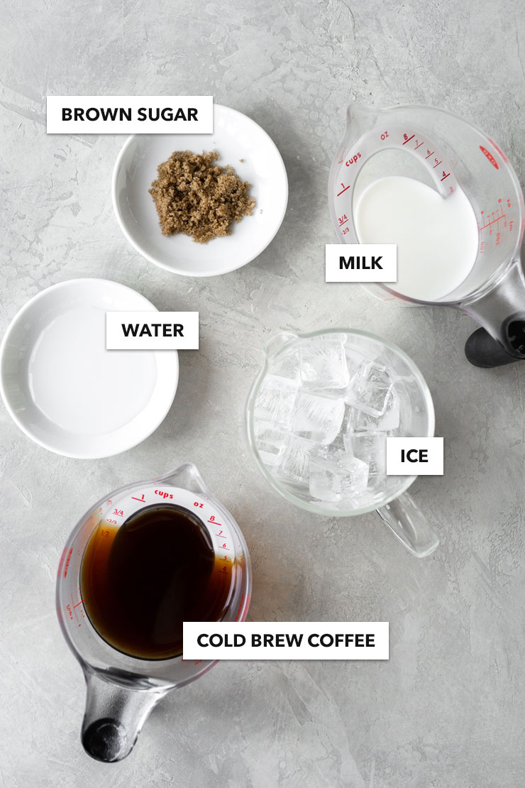 Cold brew coffee latte ingredients