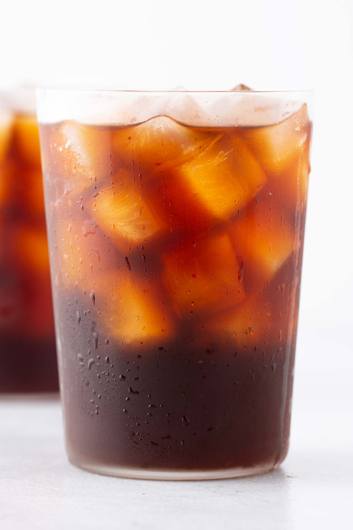 Dunkin' Cold Brew Copycat in a clear glass.