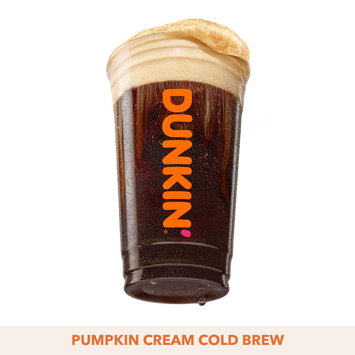 Dunkin' Pumpkin Cream Cold Brew drink.