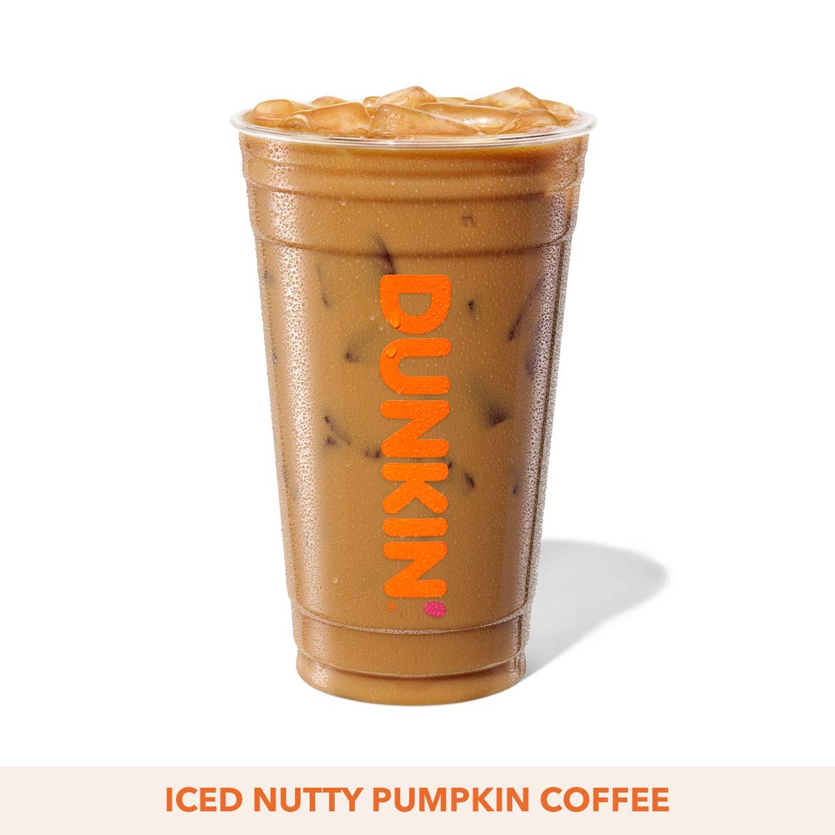 Dunkin' Iced Nutty Pumpkin Coffee drink.