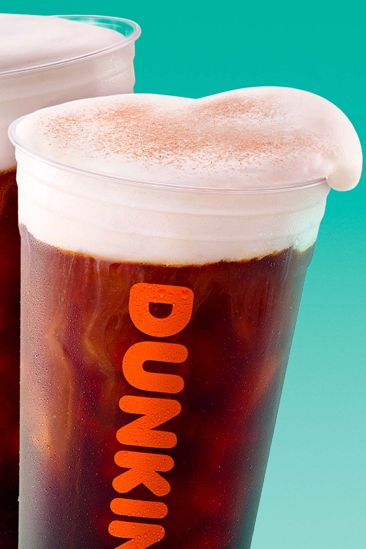 Cold foam drinks at Dunkin'.
