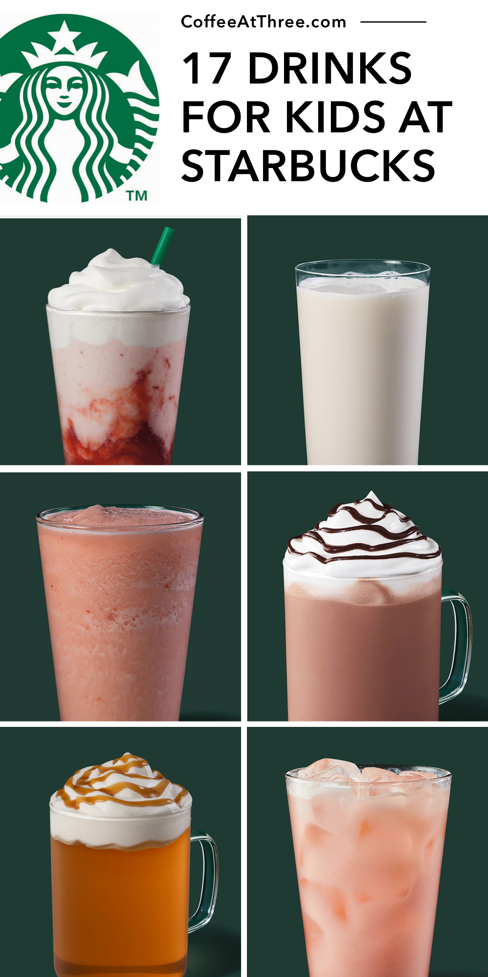 17 Best Starbucks Drinks For Kids (Including Secret Menu) - Coffee at Three