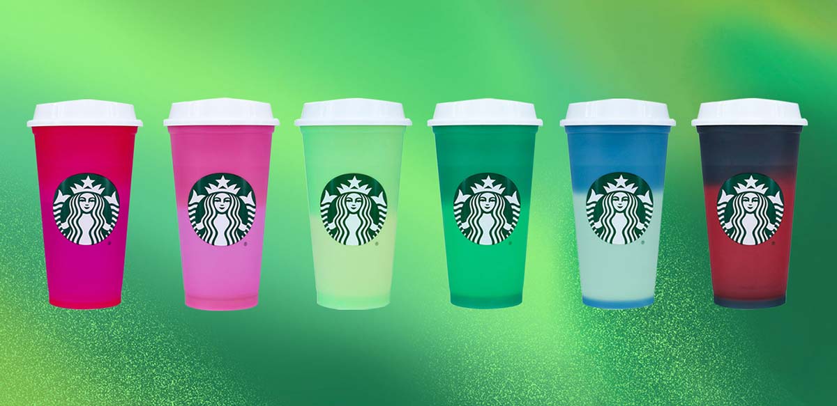 Starbucks Color Changing Hot Cup Set.