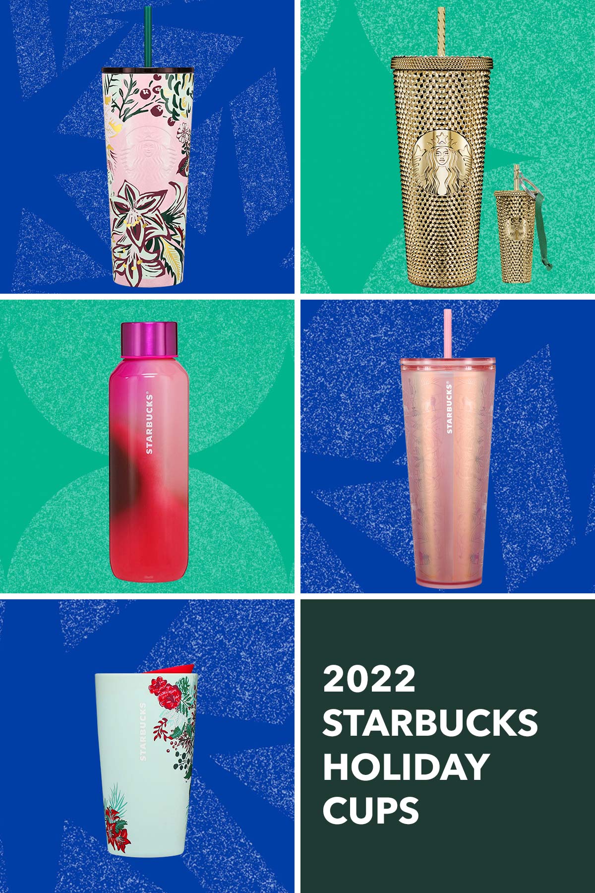 Starbucks Holiday cups and tumblers.