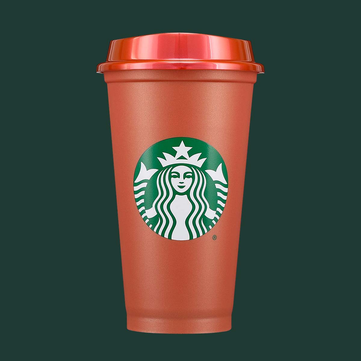 Starbucks Orange Pearl Reusable Hot Cup.