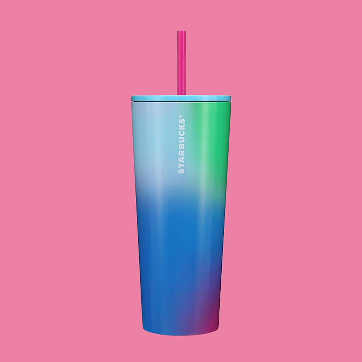 Starbucks Technicolor Paint Cold Cup (24 oz).