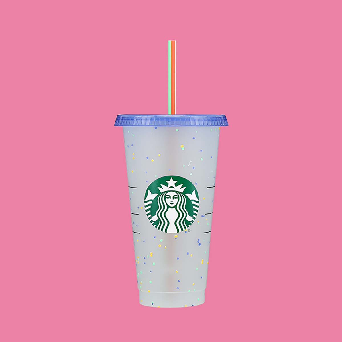 Starbucks Color Changing Confetti Cold Cup (24 oz).