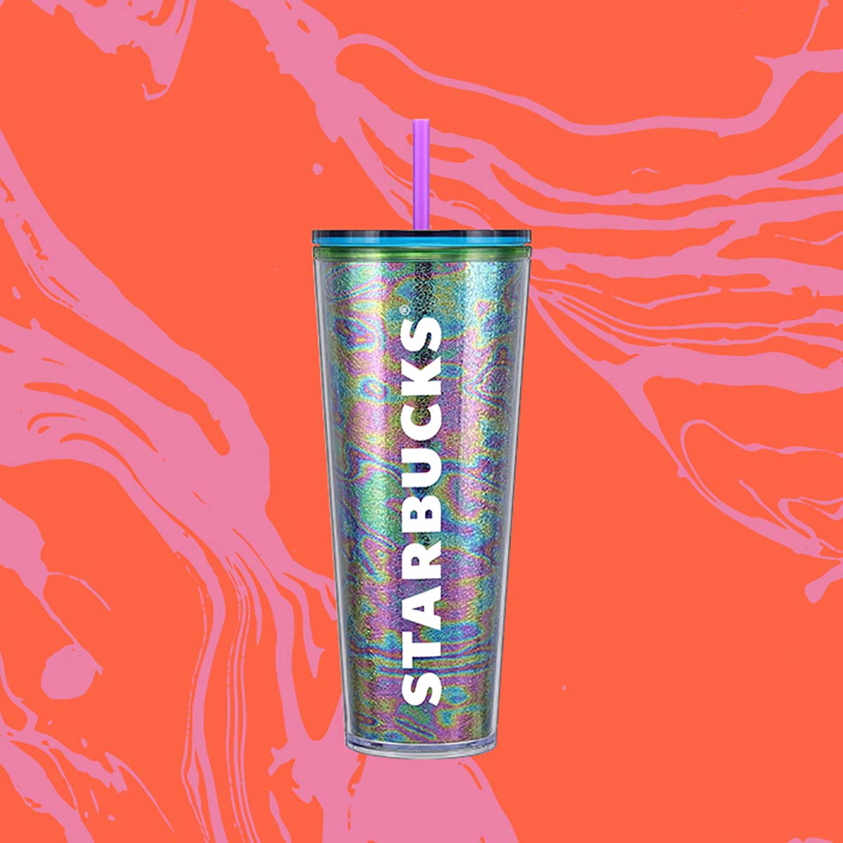 Starbucks Iridescent Print Cold Cup.