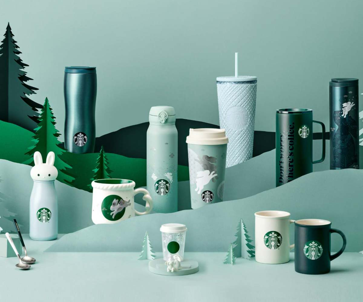 Starbucks Year of the Rabbit merchandise in South Korea.