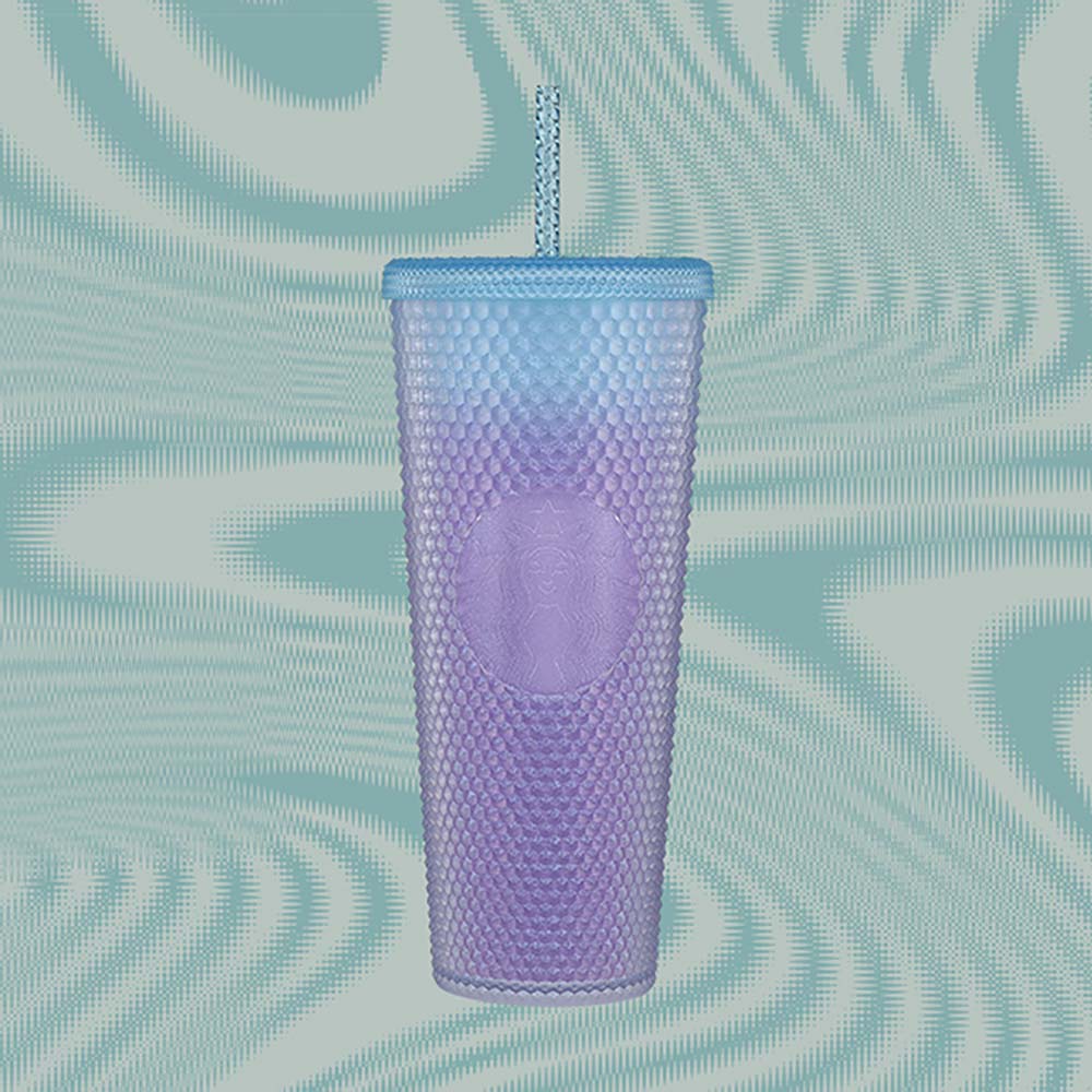 Starbucks Periwinkle Gradient Bling Cold Cup.