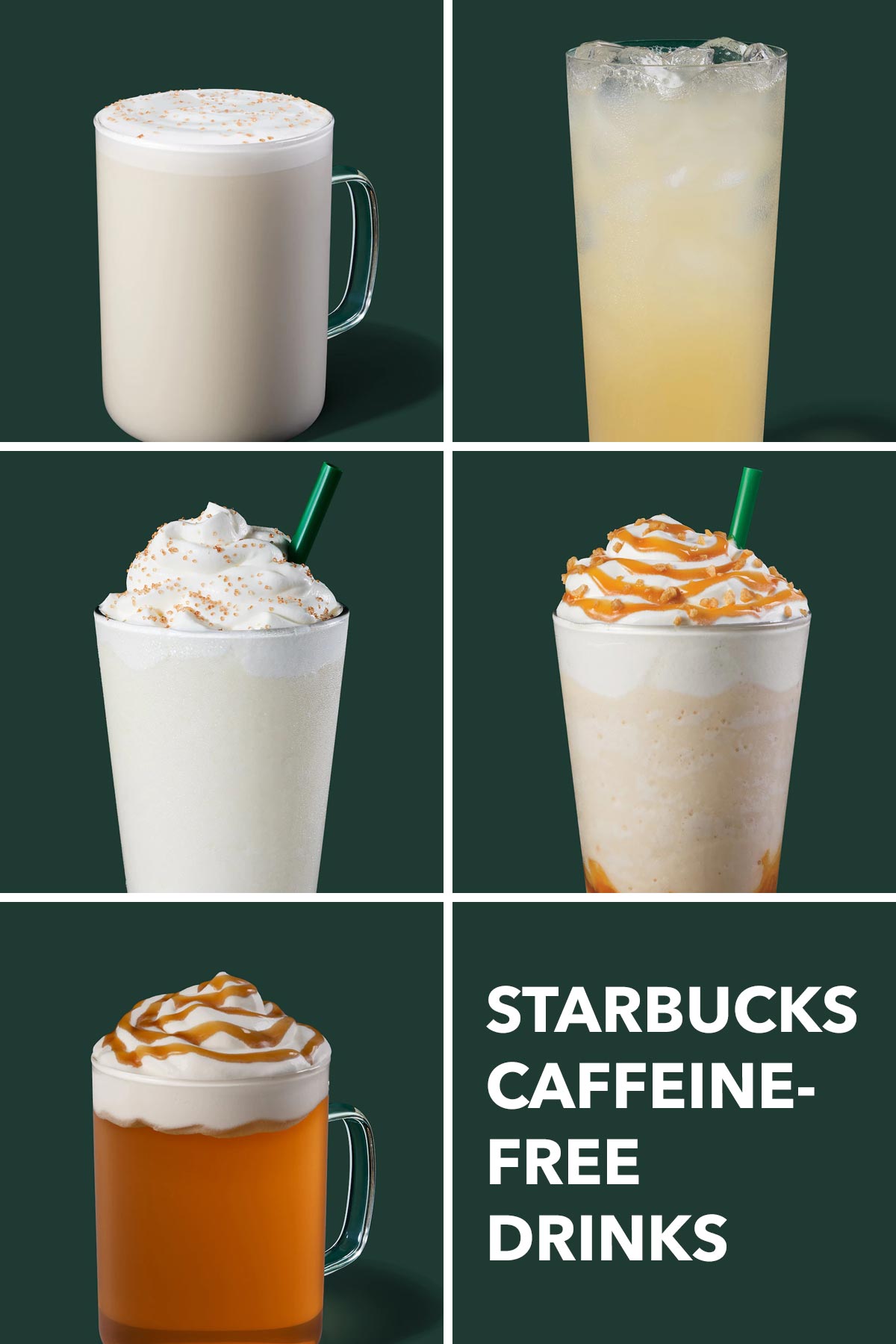 Starbucks caffeine free drinks