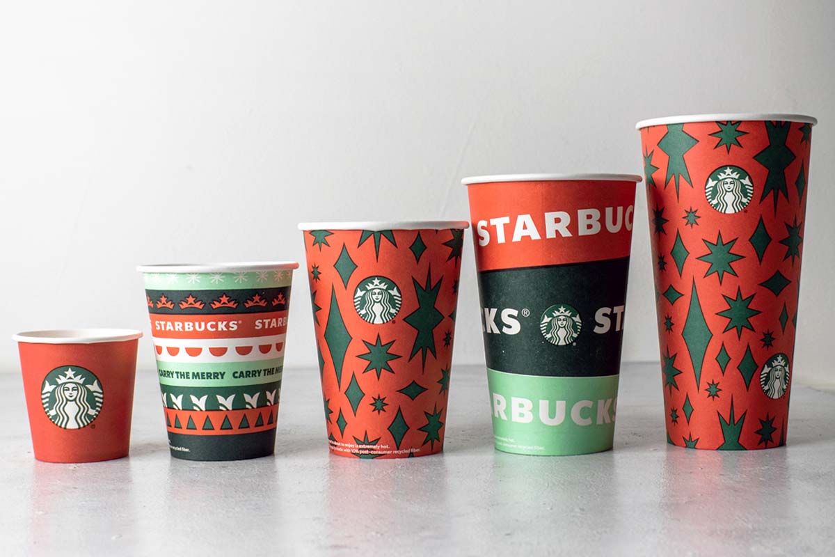 Starbucks Drink Sizes And Holiday Cups Coffee At Three
