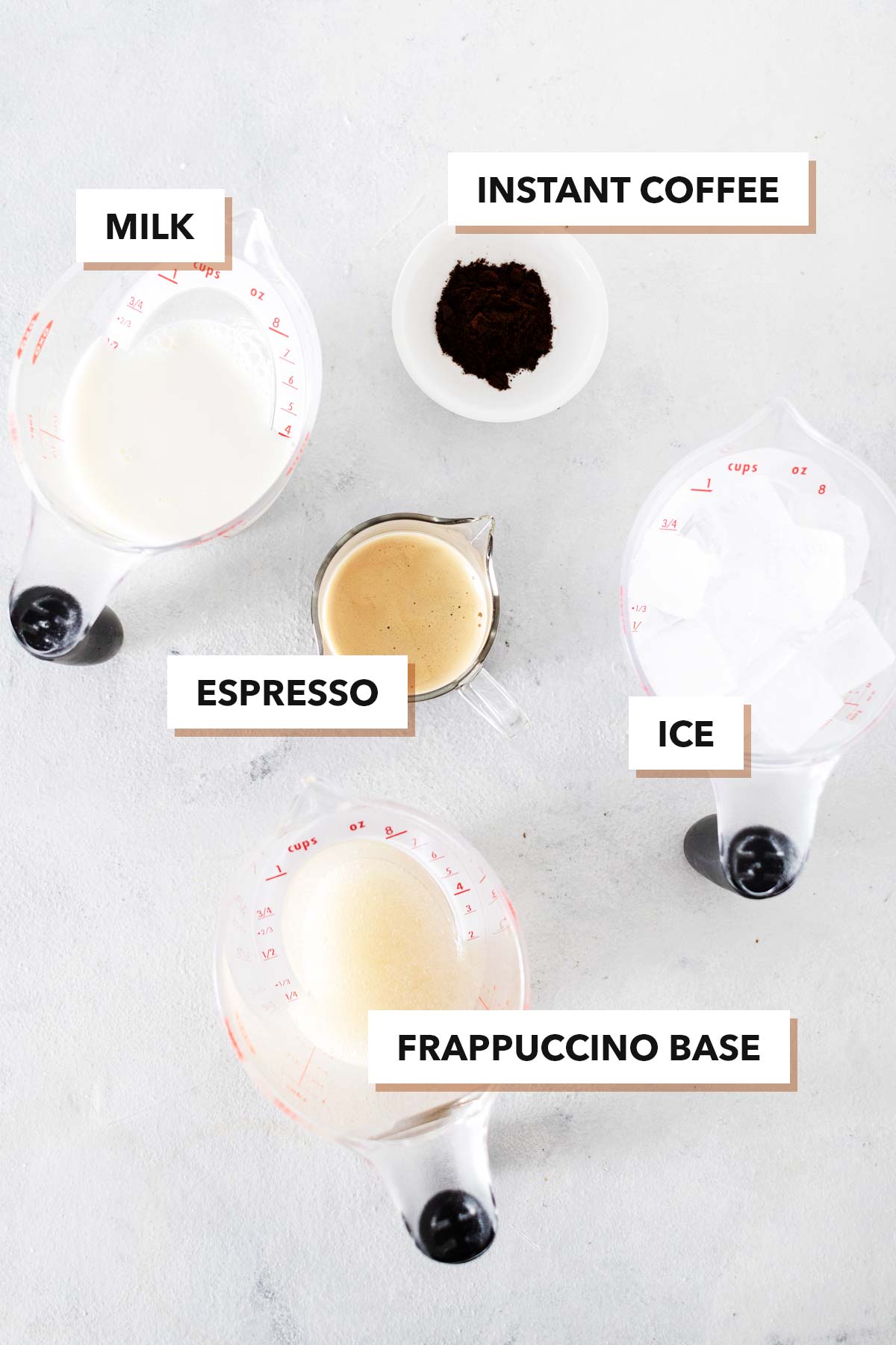 Starbucks Espresso Frappuccino copycat ingredients.
