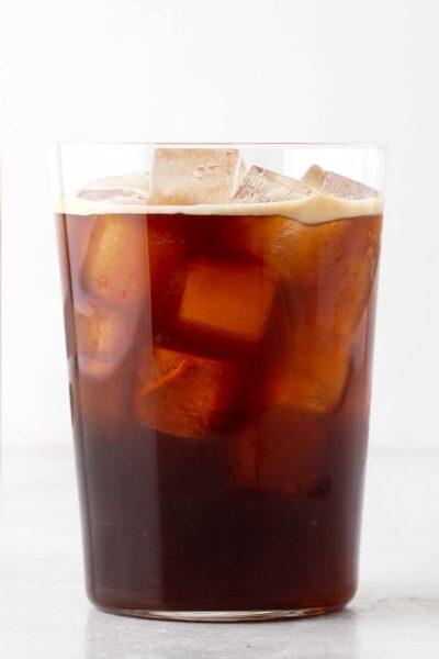 A cup of iced Americano.