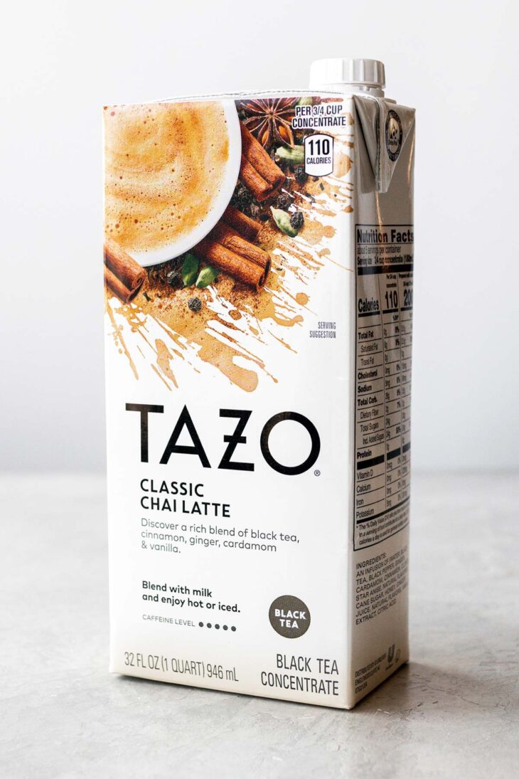 Tazo Classic Chai Latte box.