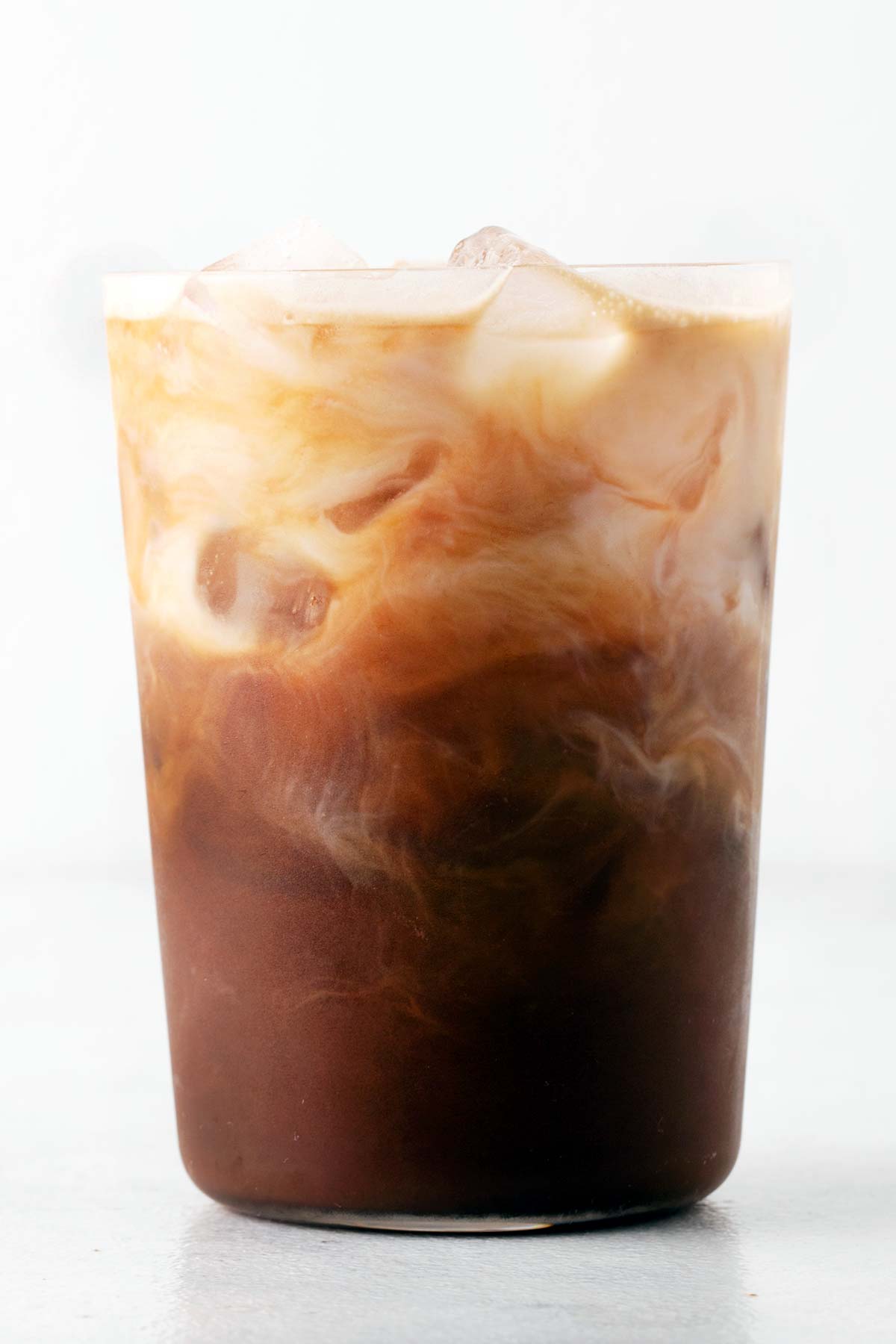 Starbucks Iced Chocolate Almondmilk Shaken Espresso copycat drink in a cup.