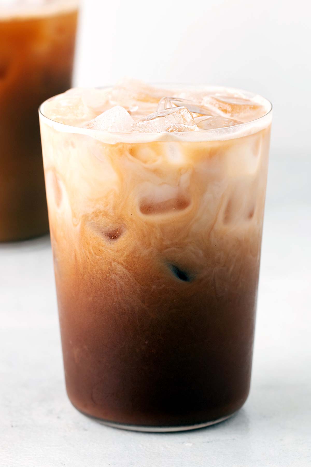 Starbucks Iced Chocolate Almondmilk Shaken Espresso Copycat drink in a cup.
