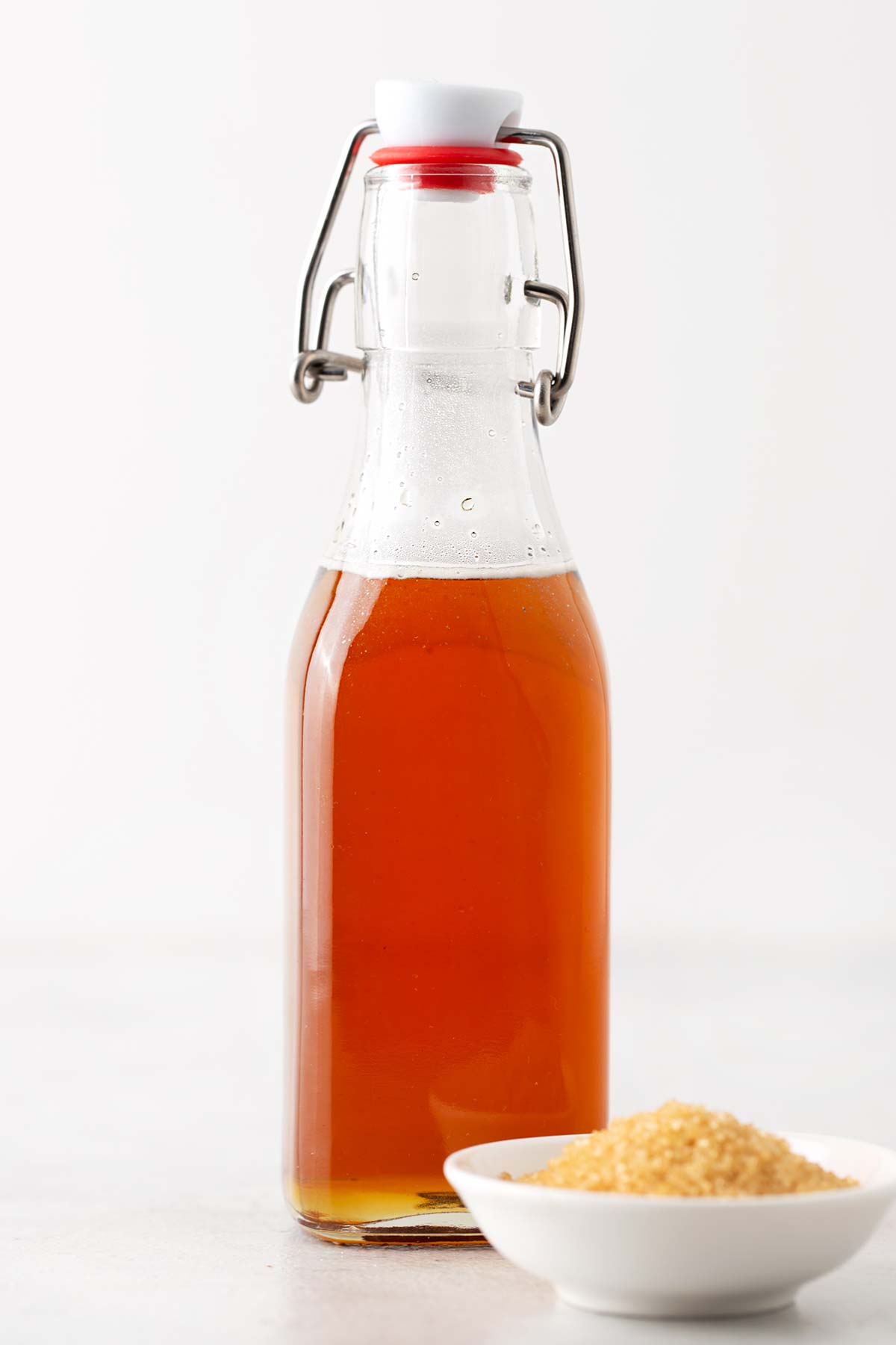 Starbucks Liquid Cane Sugar Copycat Recipe in airtight bottle.