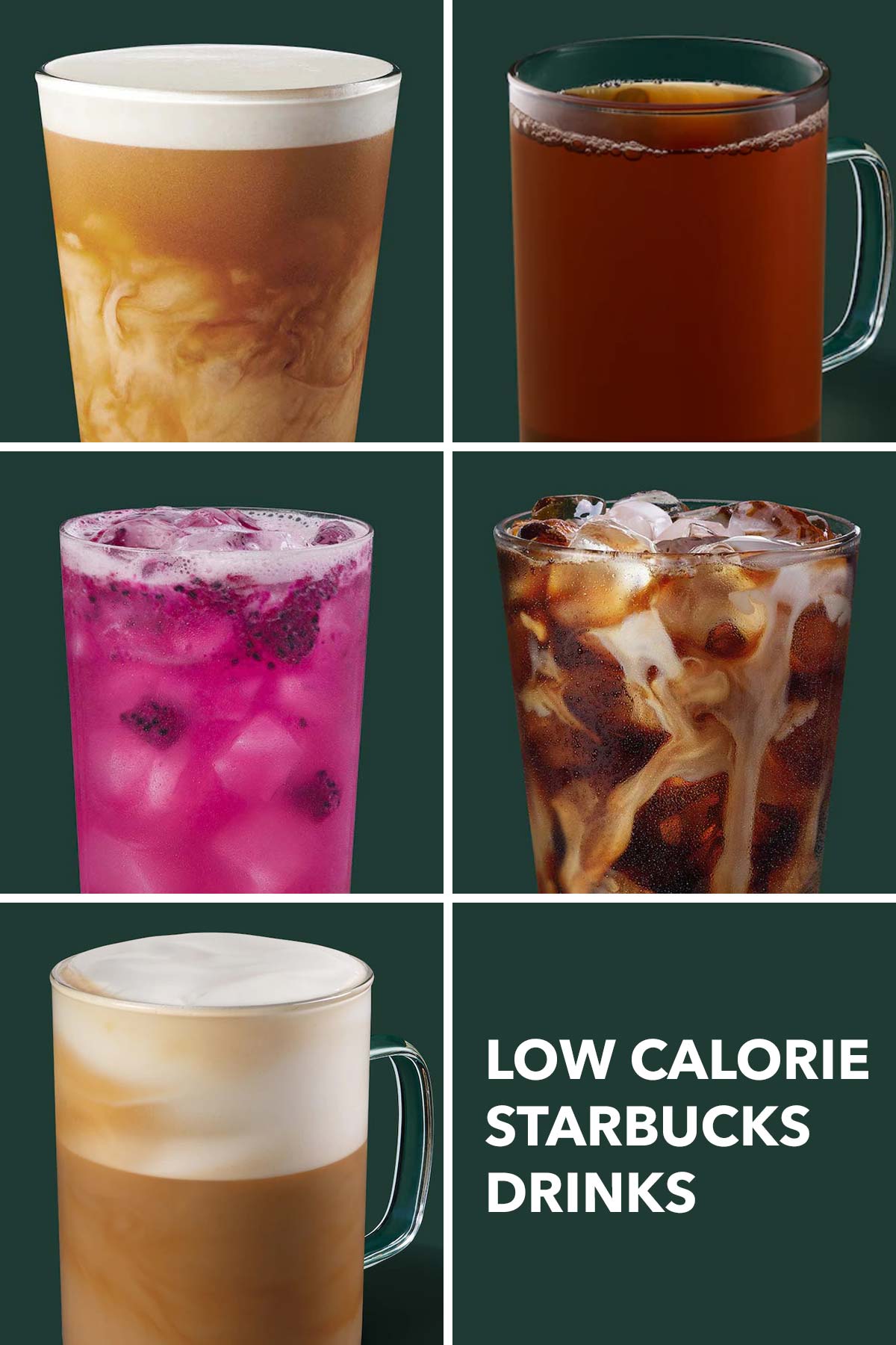 Five Starbucks drinks that are under 150 calories.