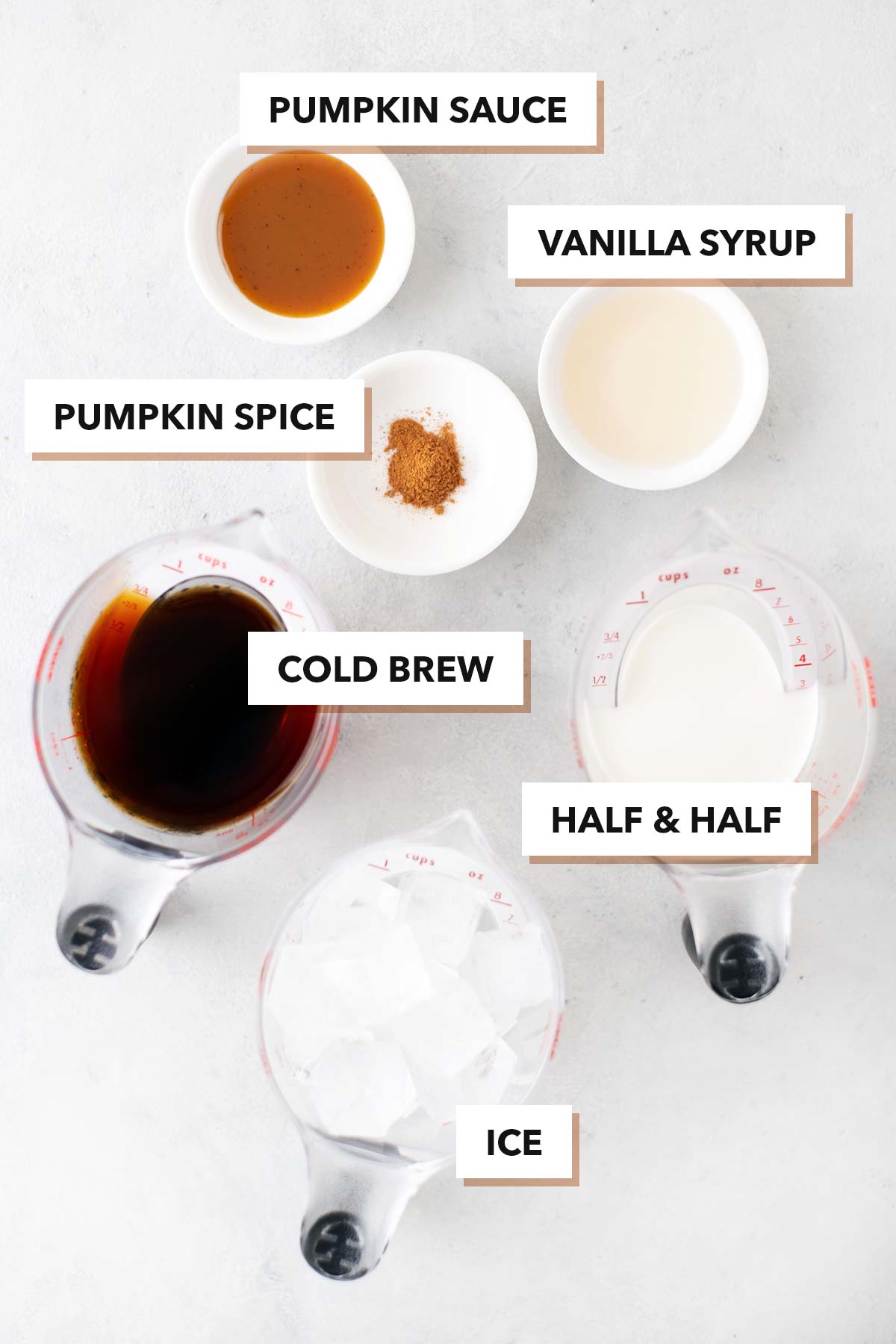 Starbucks Pumpkin Cream Cold Brew copycat drink ingredients.