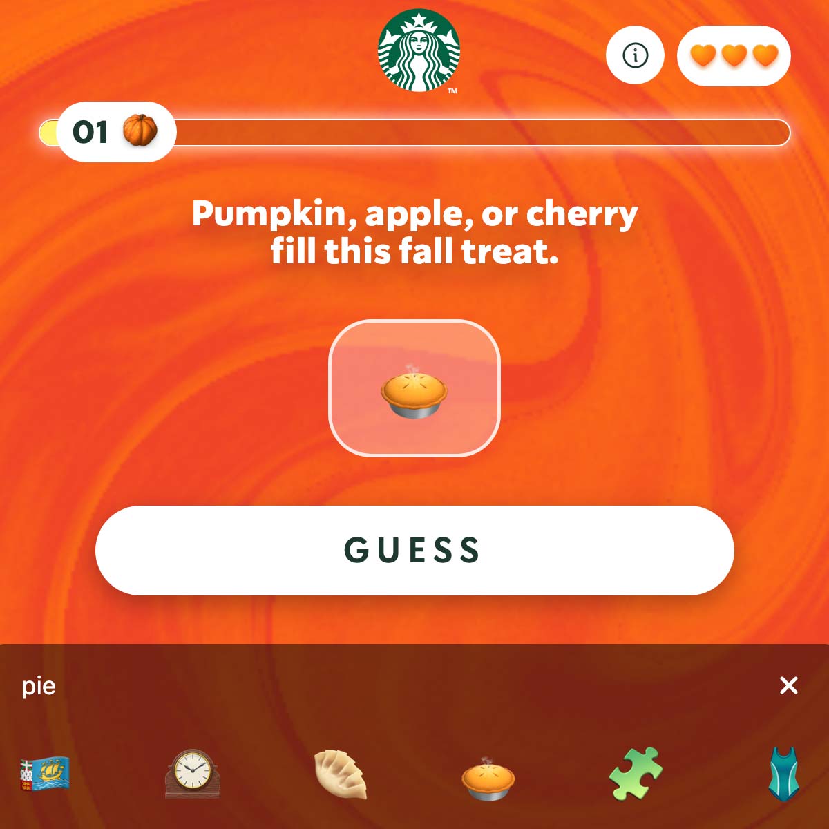 Starbucks Pumpkin Portal To Fall Game Answer 1.