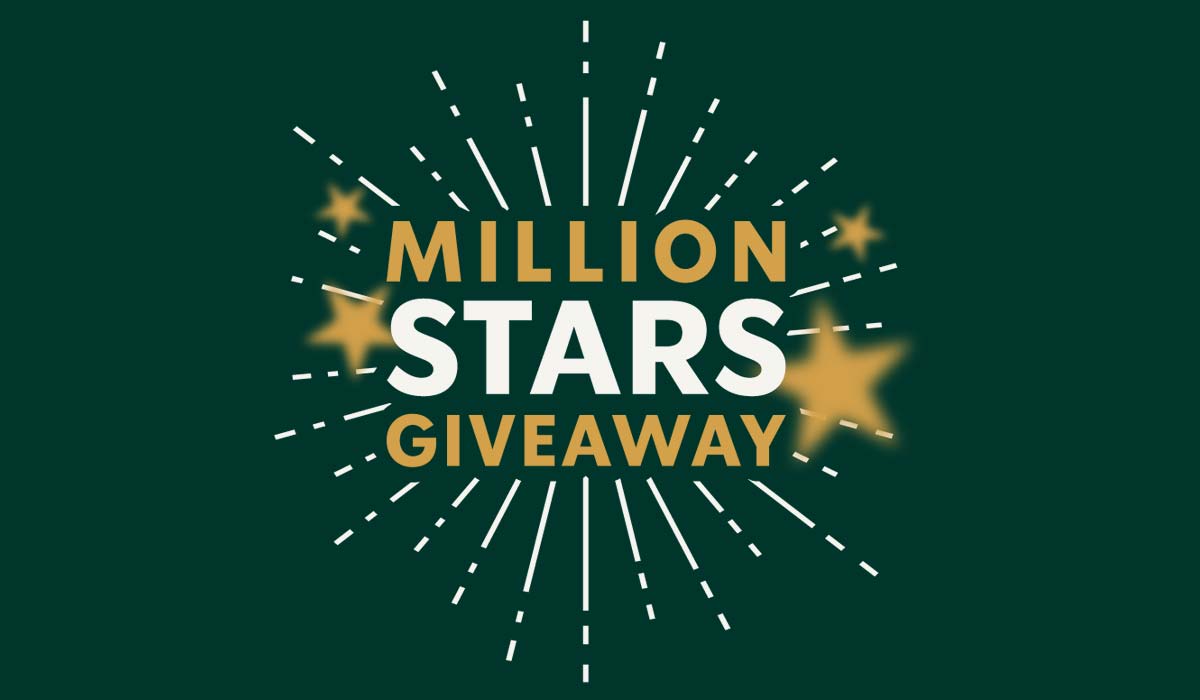 Starbucks Million Stars Giveaway.
