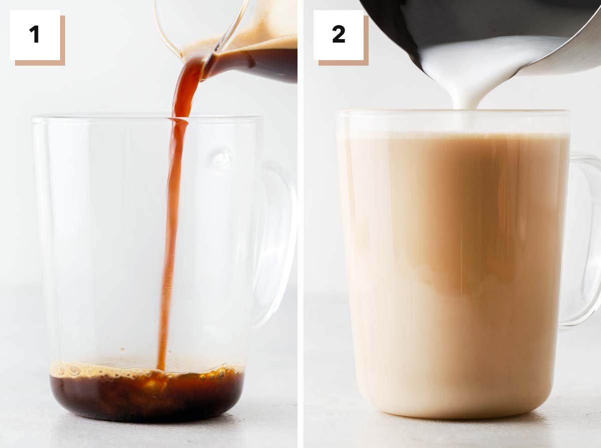 Resep dua langkah Starbucks Vanilla Latte.